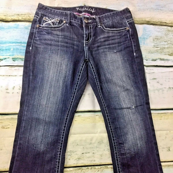 Maurices Denim Flap Pocket Capri Jean Womens 9/10 - Picture 2 of 7